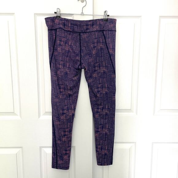 The North Face Women's Leggings Size Large Blue Pink Dots - Picture 2 of 11